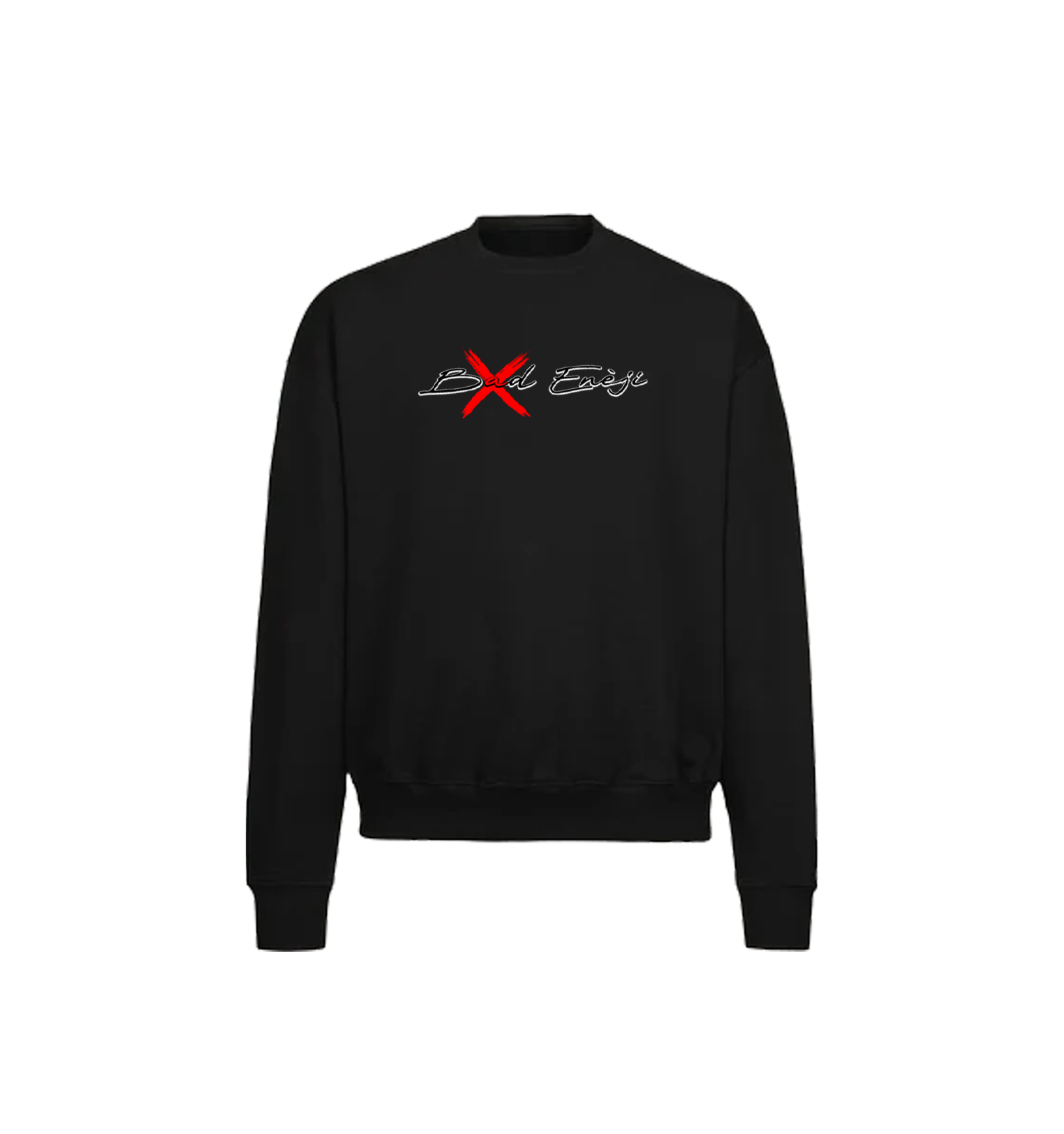 No Bad Eneji Classic Crewneck Sweater – Black